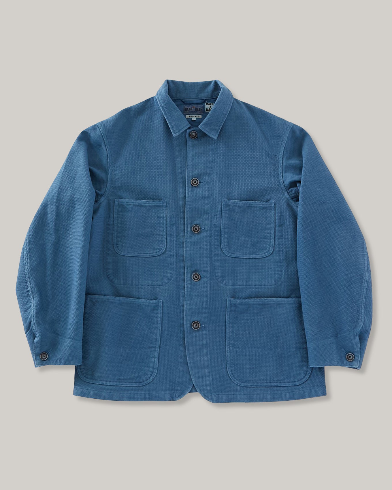 BLUE BLUE JAPAN BLUE INDIGO SASHIKO COVERALL JACKET