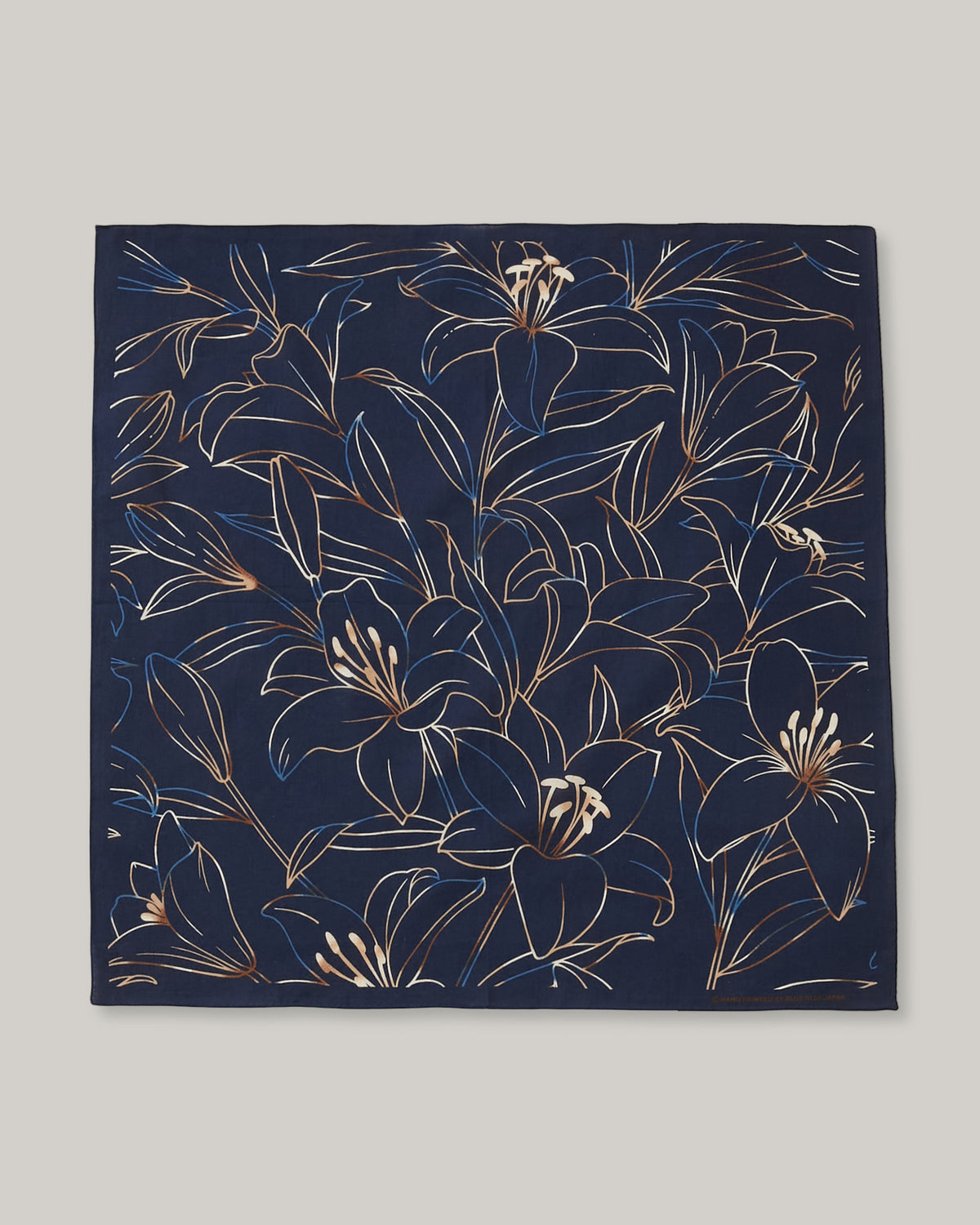 BLUE BLUE JAPAN CASABLANCA LILY BANDANA - DARK NAVY