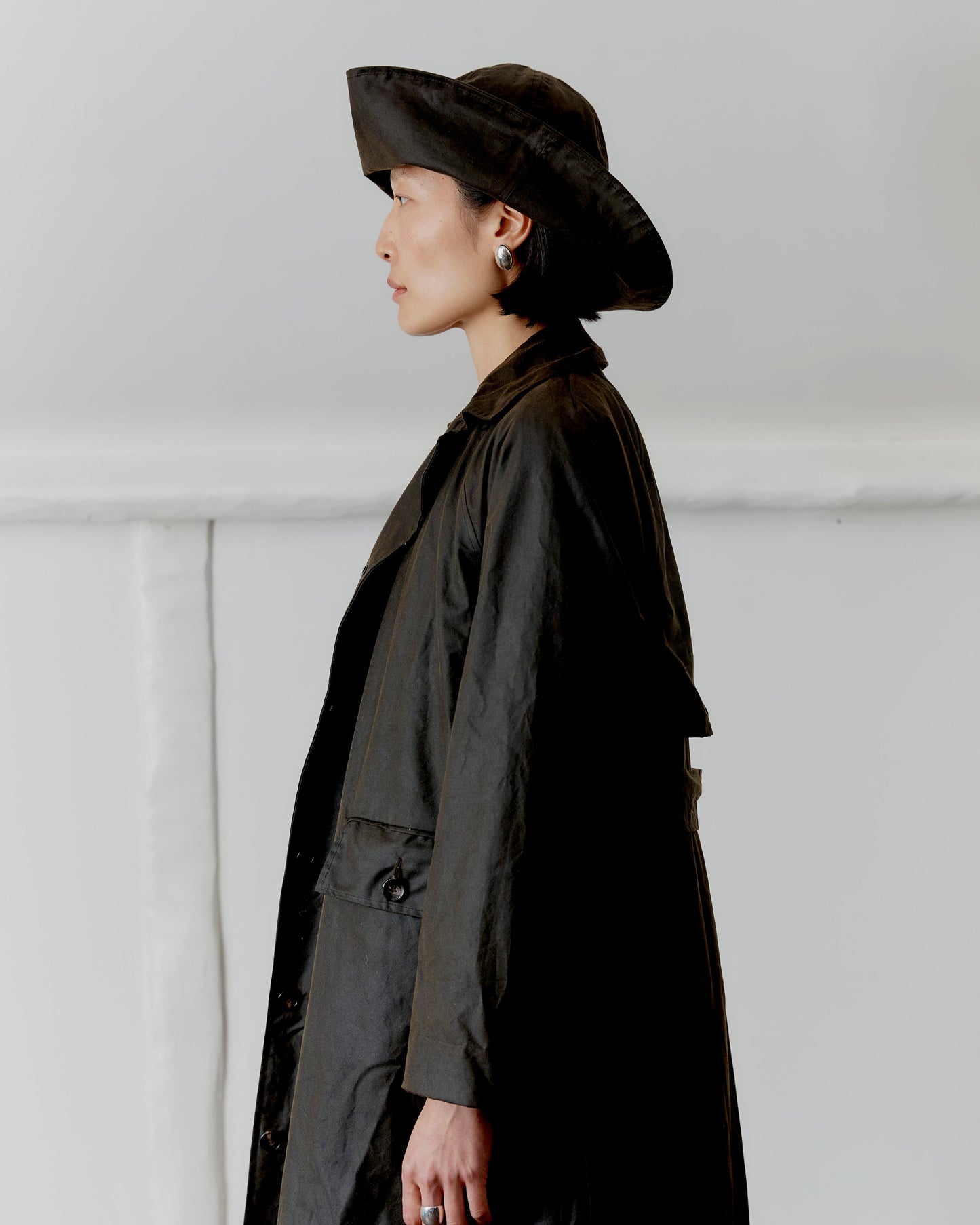 CAWLEY BRITISH OILSKIN KIT TRENCH - OLIVE