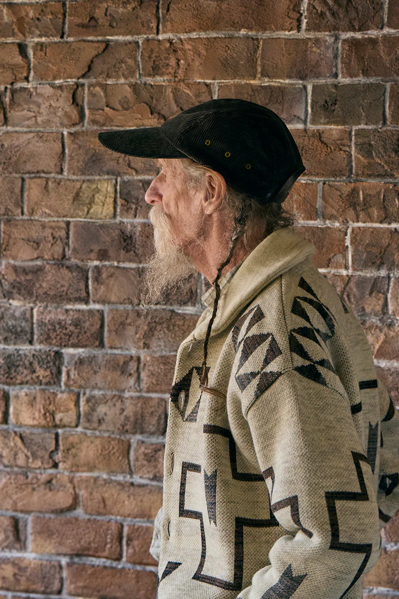 NIGEL CABOURN MAINLINE LOW CAP - 8W CORDUROY - DARK BROWN