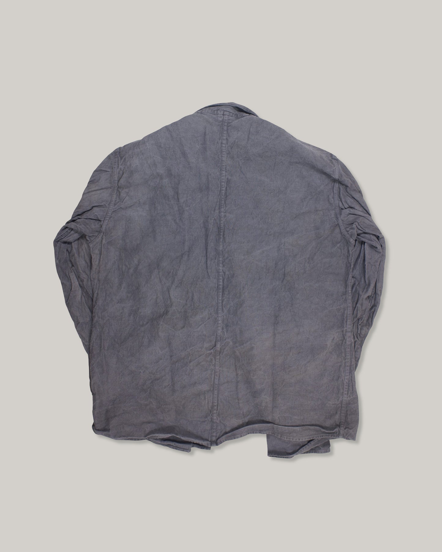 TENDER PLEAT POCKET POCKET SHIRT - COTTON DROP CLOTH - GREY LOGWOOD
