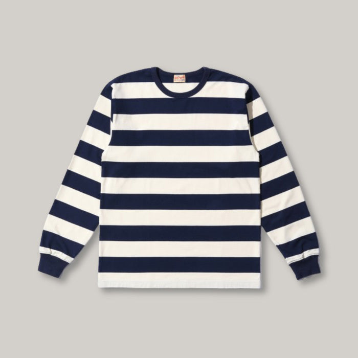 WHITESVILLE LS BORDER T-SHIRT - NAVY – Pickings and Parry