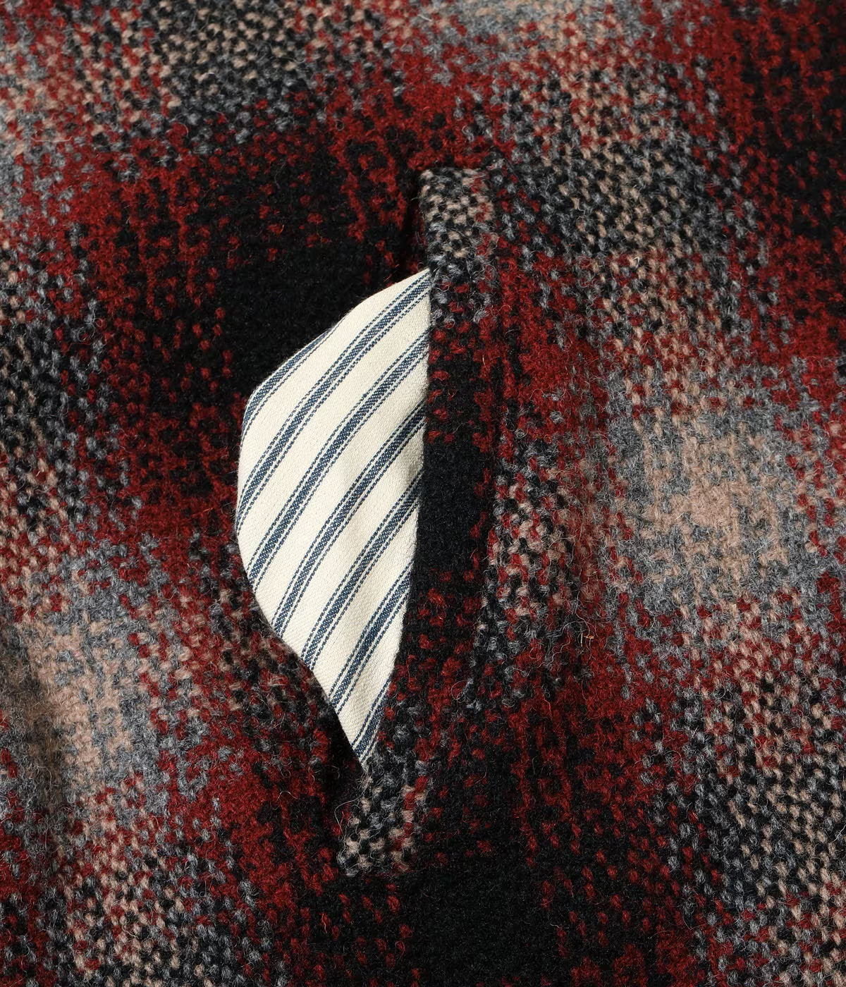 SUGAR CANE FICTION ROMANCE 24.75oz. WOOL PLAID SPORTS JACKET - RED