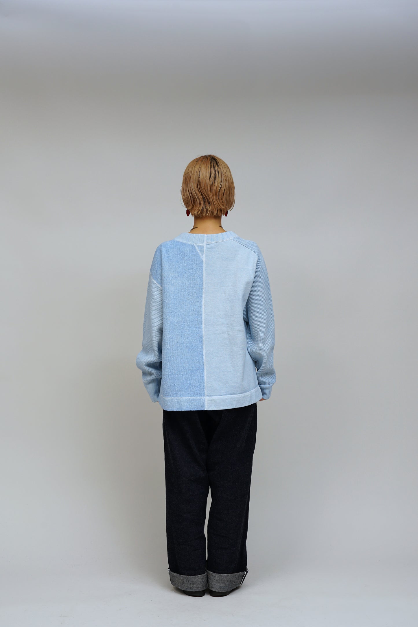 NIGEL CABOURN WOMEN'S BIG WAFFLE CARDIGAN - SAX