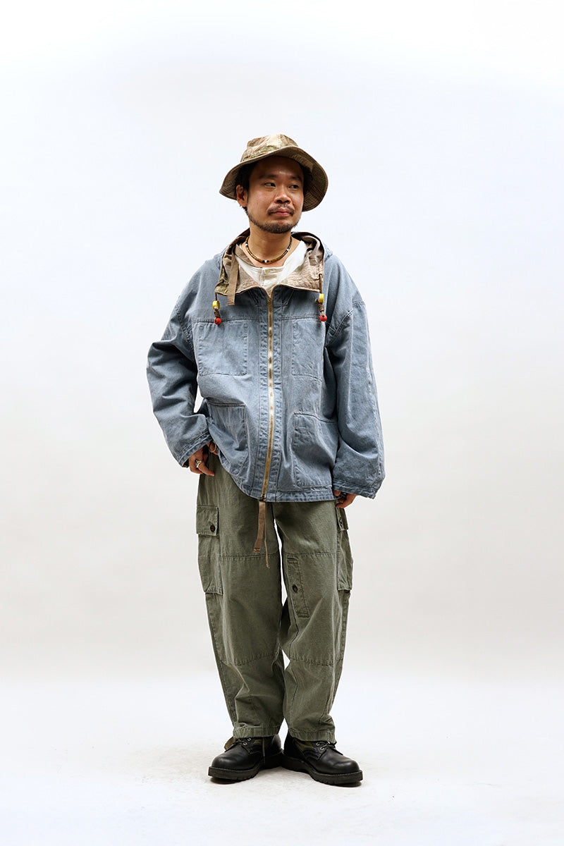 NIGEL CABOURN MAINLINE 40's HAT - FADE CAMO - KHAKI