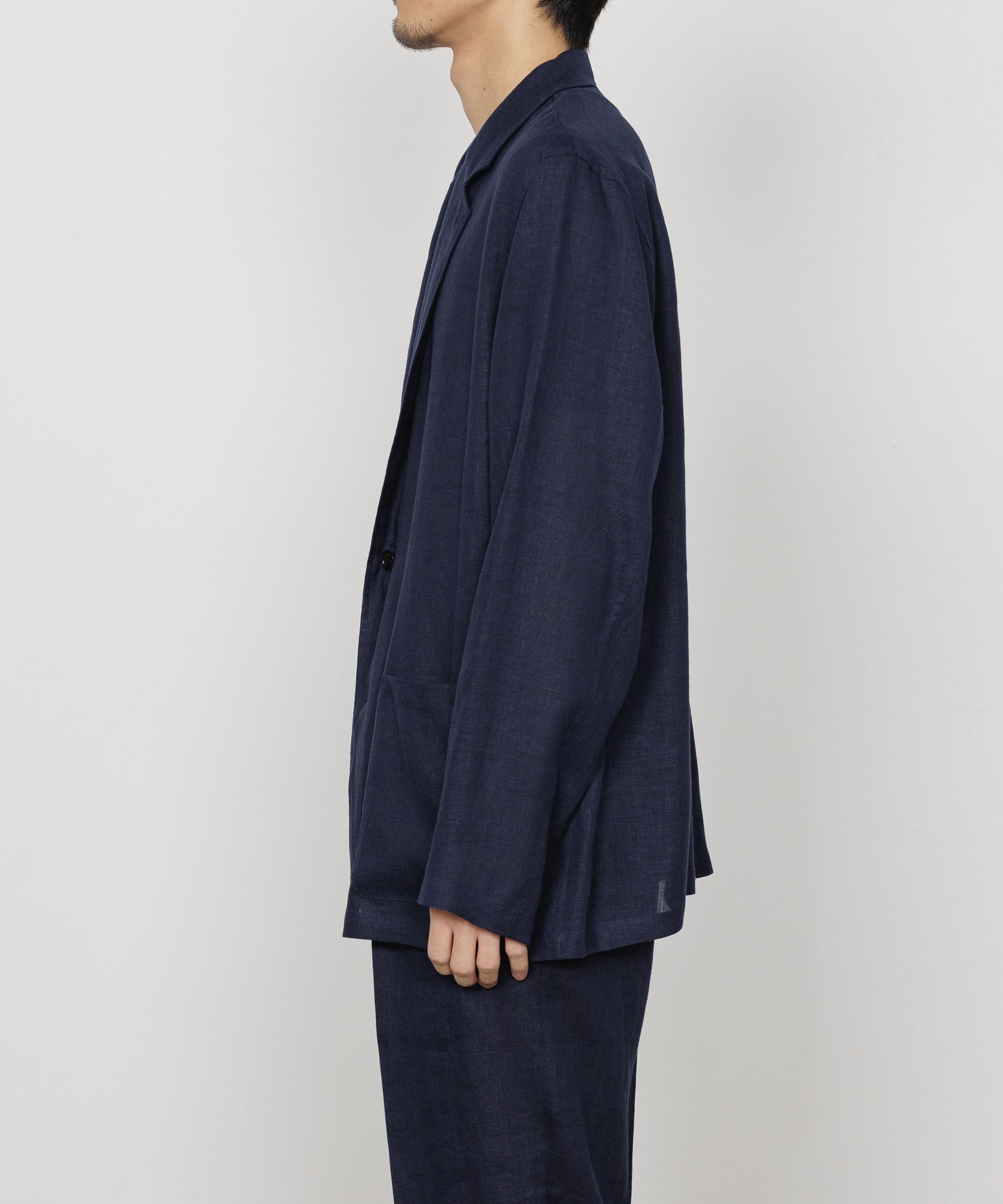 MARKAWARE HEMP SHIRTING SHIRT JACKET - NAVY
