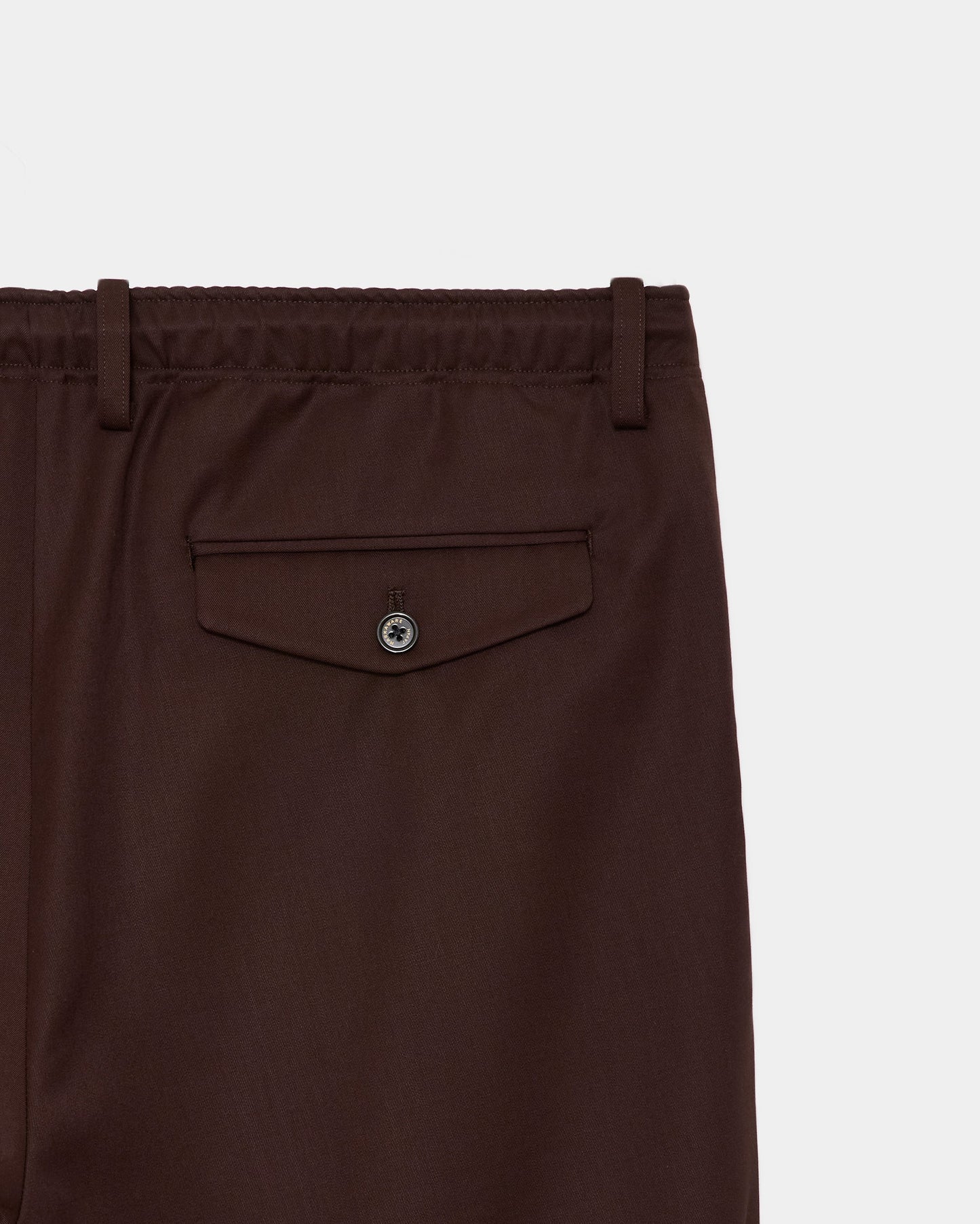 MARKAWARE WOOL GABARDINE TRIPLE PLEATED EASY TROUSERS - OLIVE DRAB