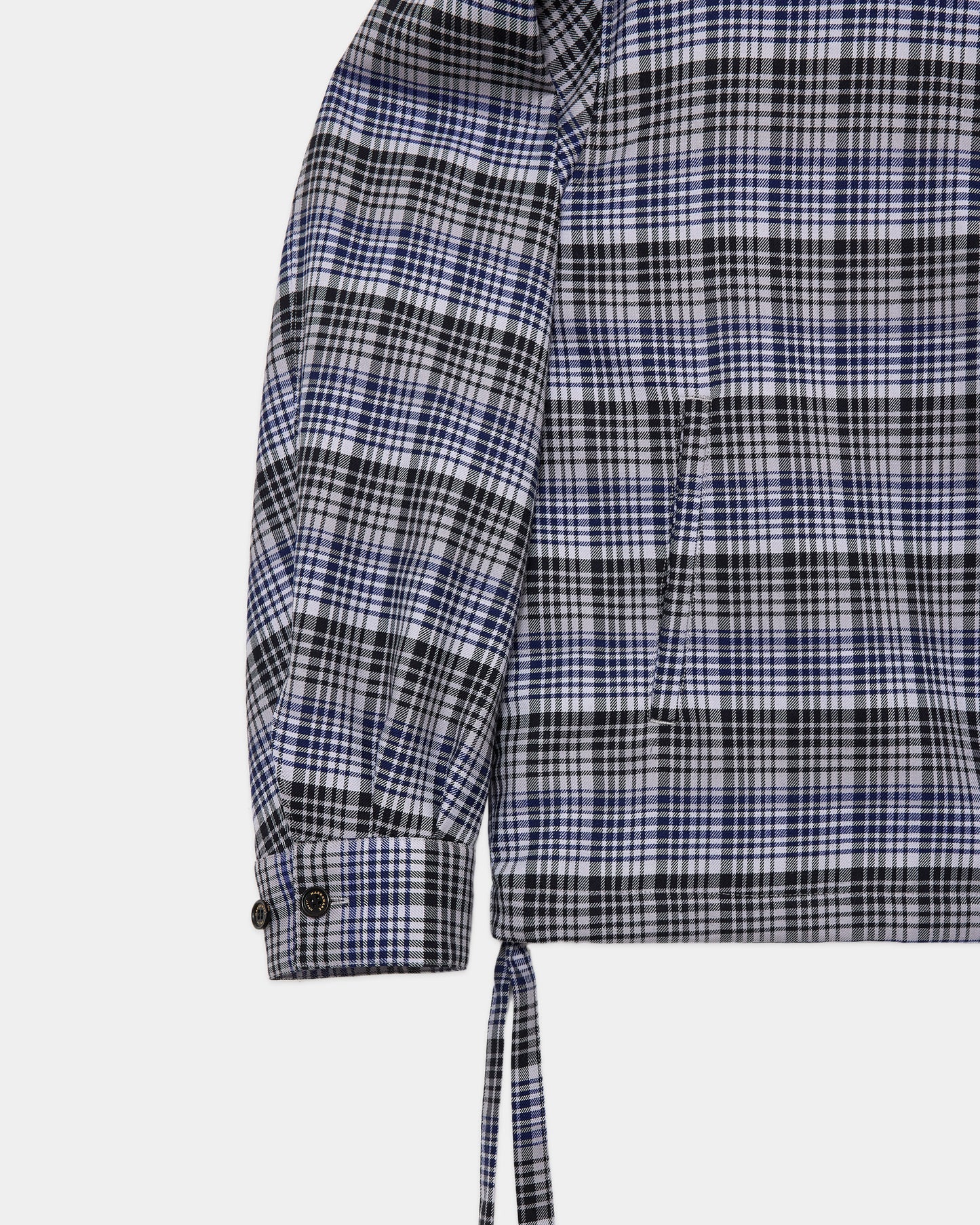 MARKAWARE HALF ZIP SERVICE JACKET - PURPLE CHECK
