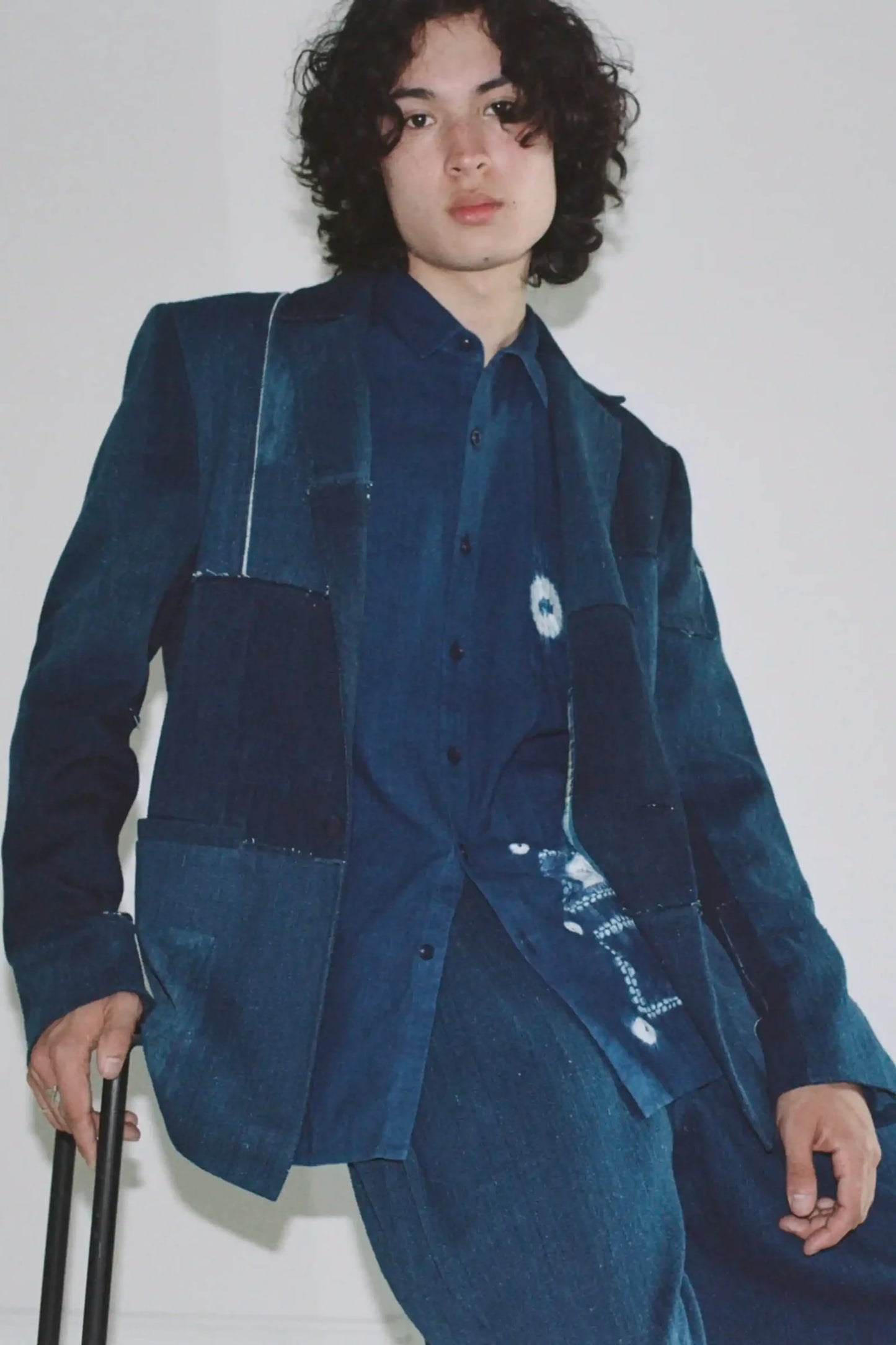 11.11 LOVERS SHIBORI SHIRT - MEDIUM INDIGO