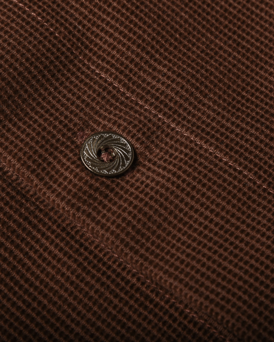 INDIGOFERA WEBSTER SHIRT - RUST SQUARE CORDUROY