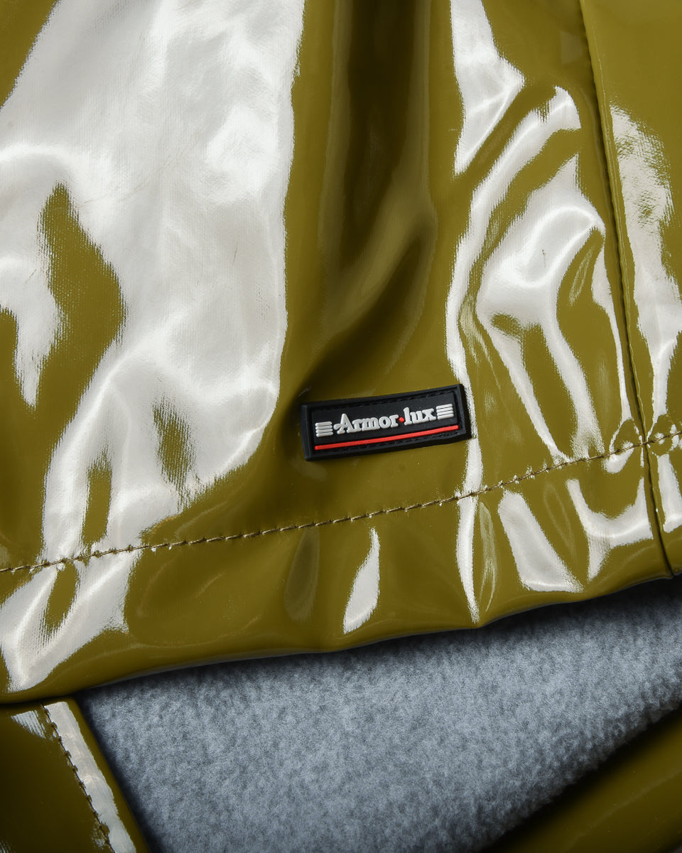 ARMOR LUX LADIES SHINY RAIN JACKET - FIR GREEN