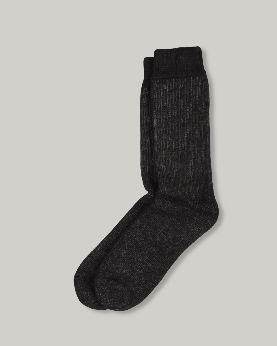 CHAMULA ALPACA SUPER WARM SOX - BLACK