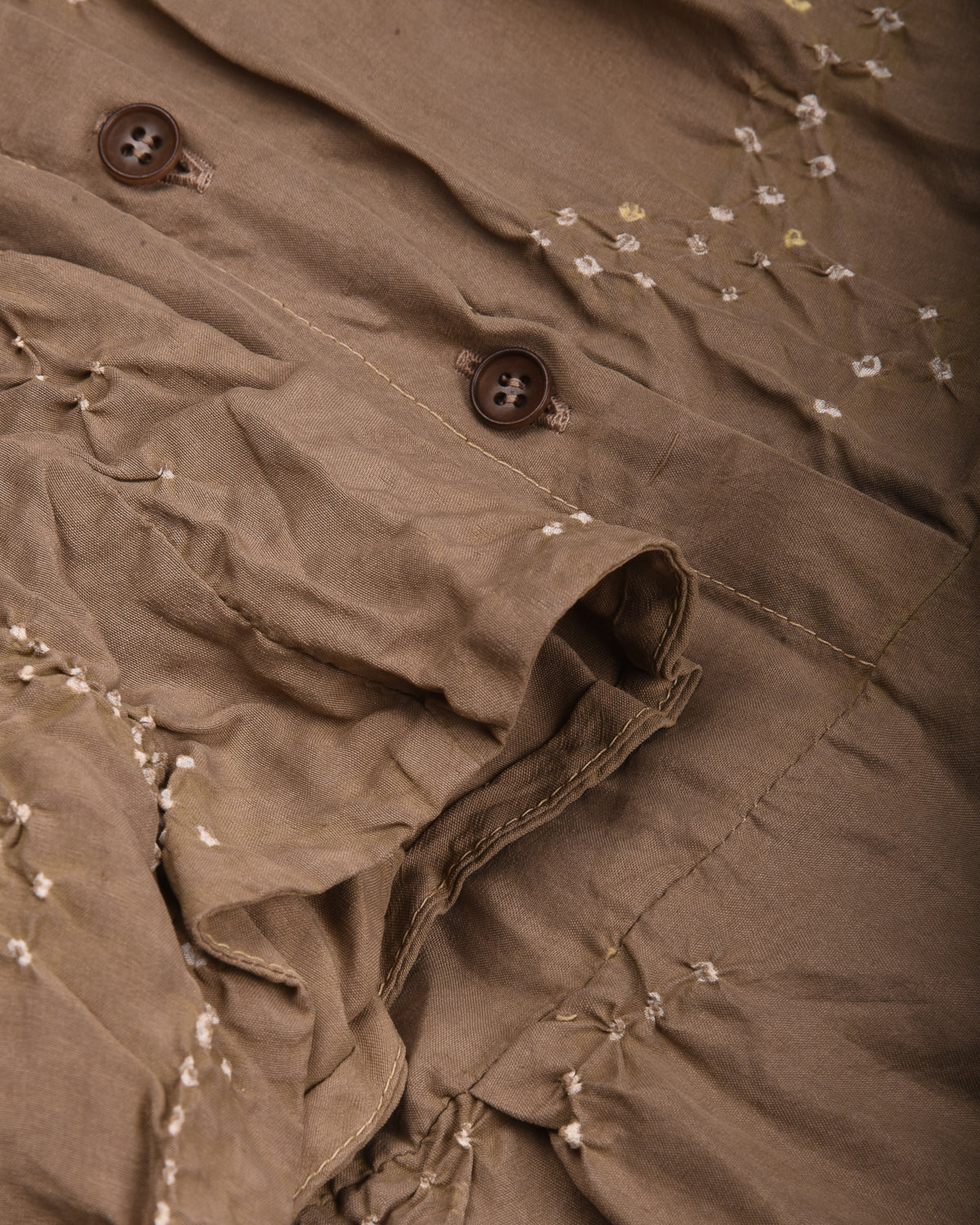 11.11 SILK BHANDANI DRESS - CHARCOAL