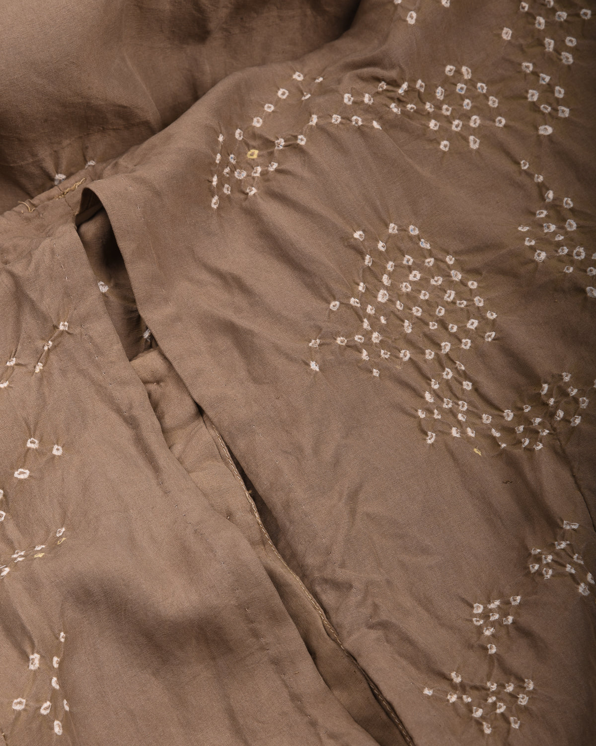 11.11 SILK BHANDANI DRESS - CHARCOAL