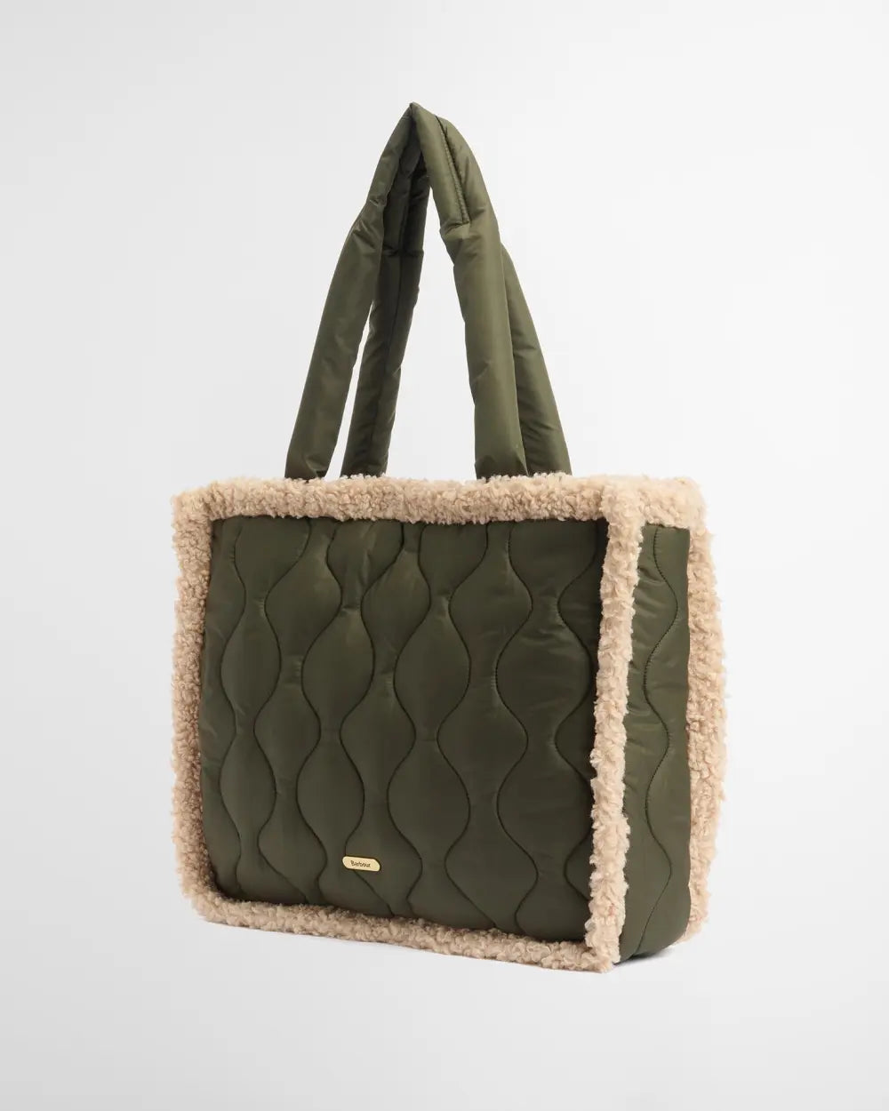 BARBOUR MARNIE QUILTED TOTE BAG - OLIVE
