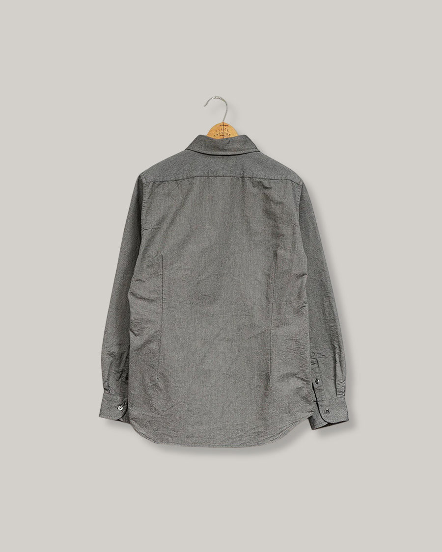 NIGEL CABOURN MAINLINE BRITISH OFFICERS SHIRT - BLACK