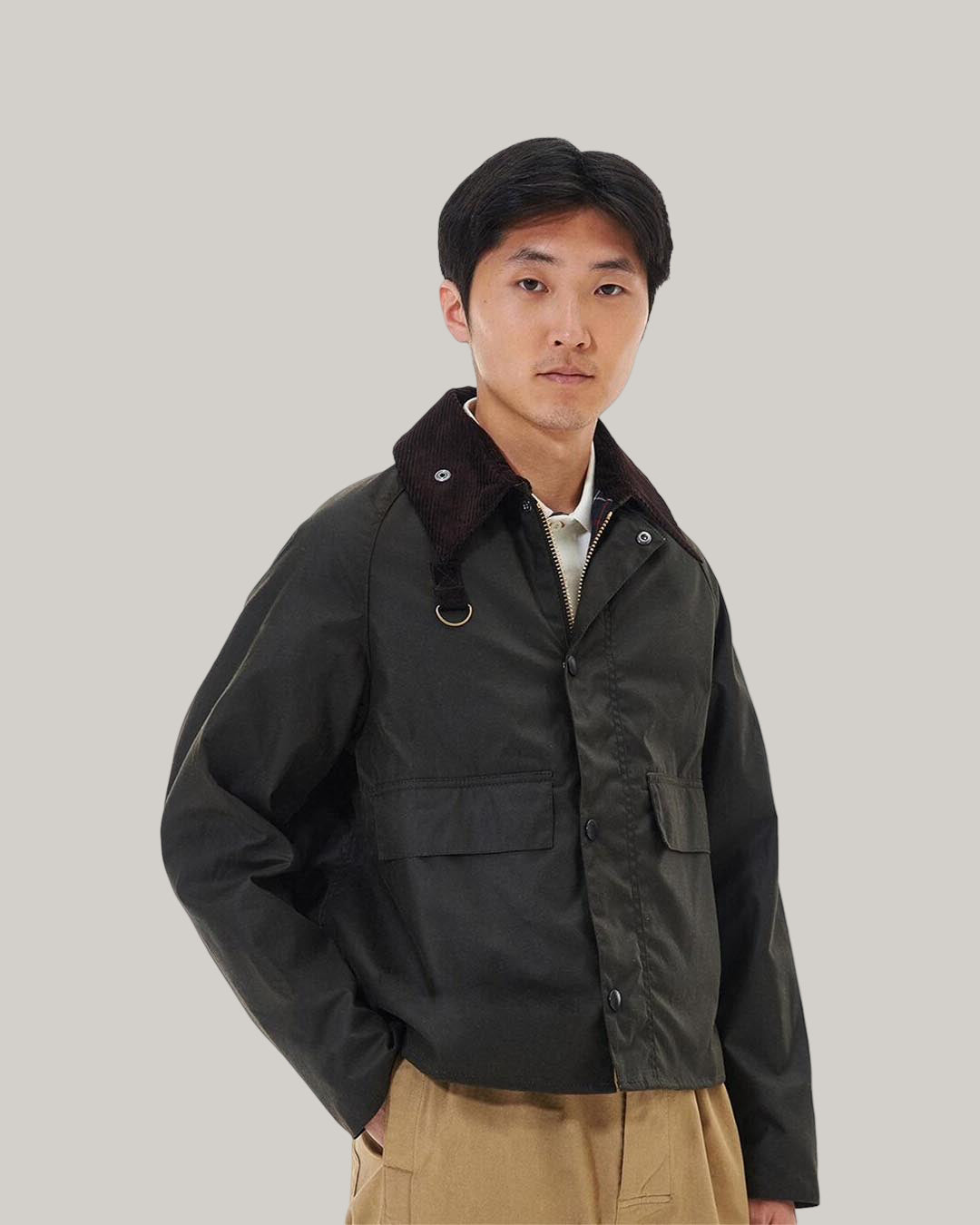 BARBOUR SPEY WAX JACKET - OLIVE