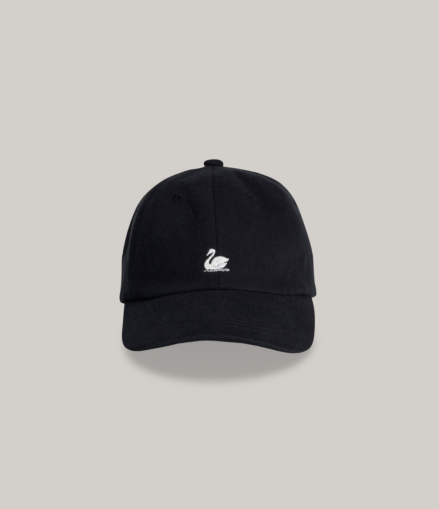 MERZ B. SCHWANEN SWAN LOGO CAP - DEEP BLACK