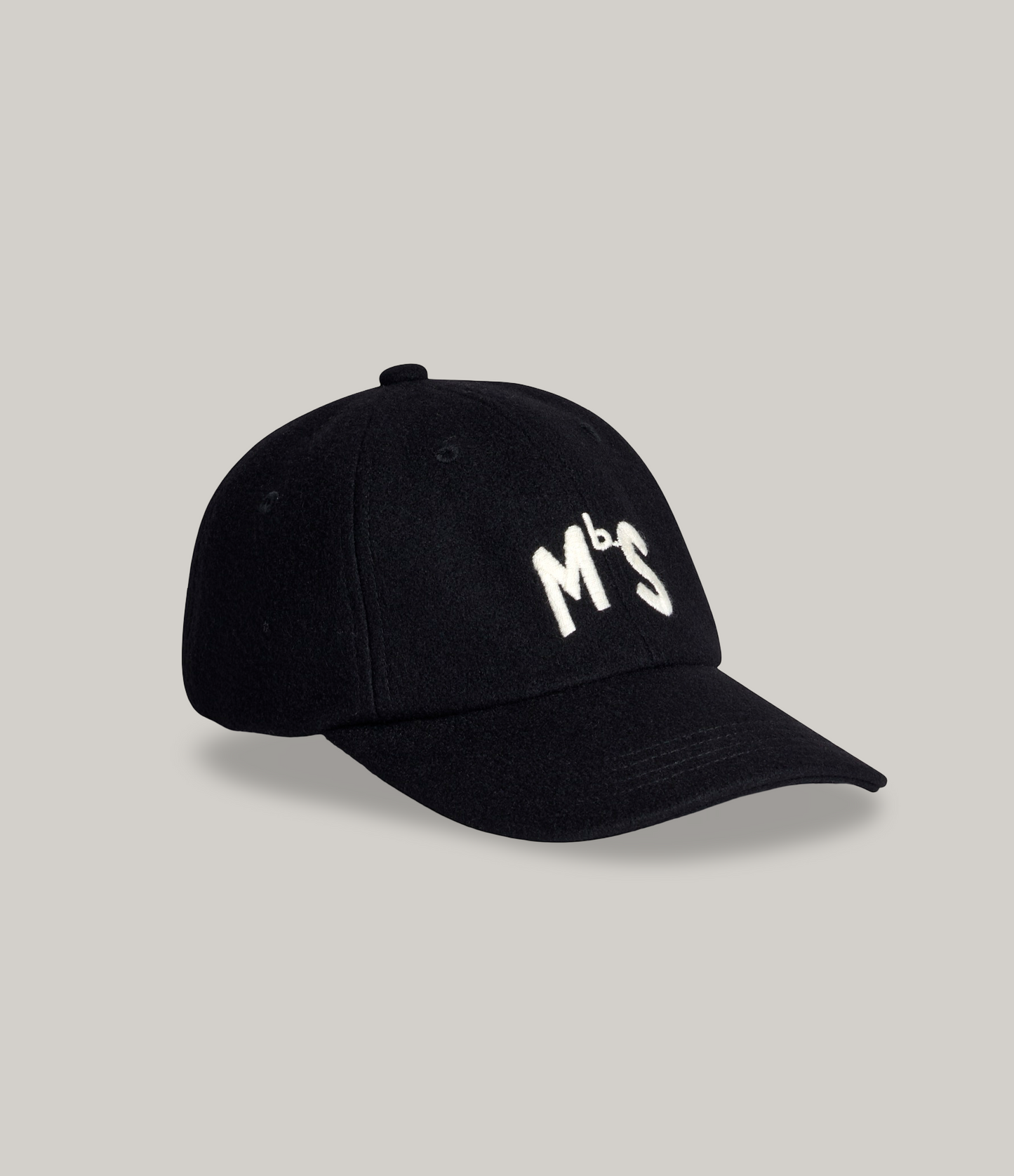 MERZ B. SCHWANEN WOOL MBS LOGO CAP - DEEP BLACK