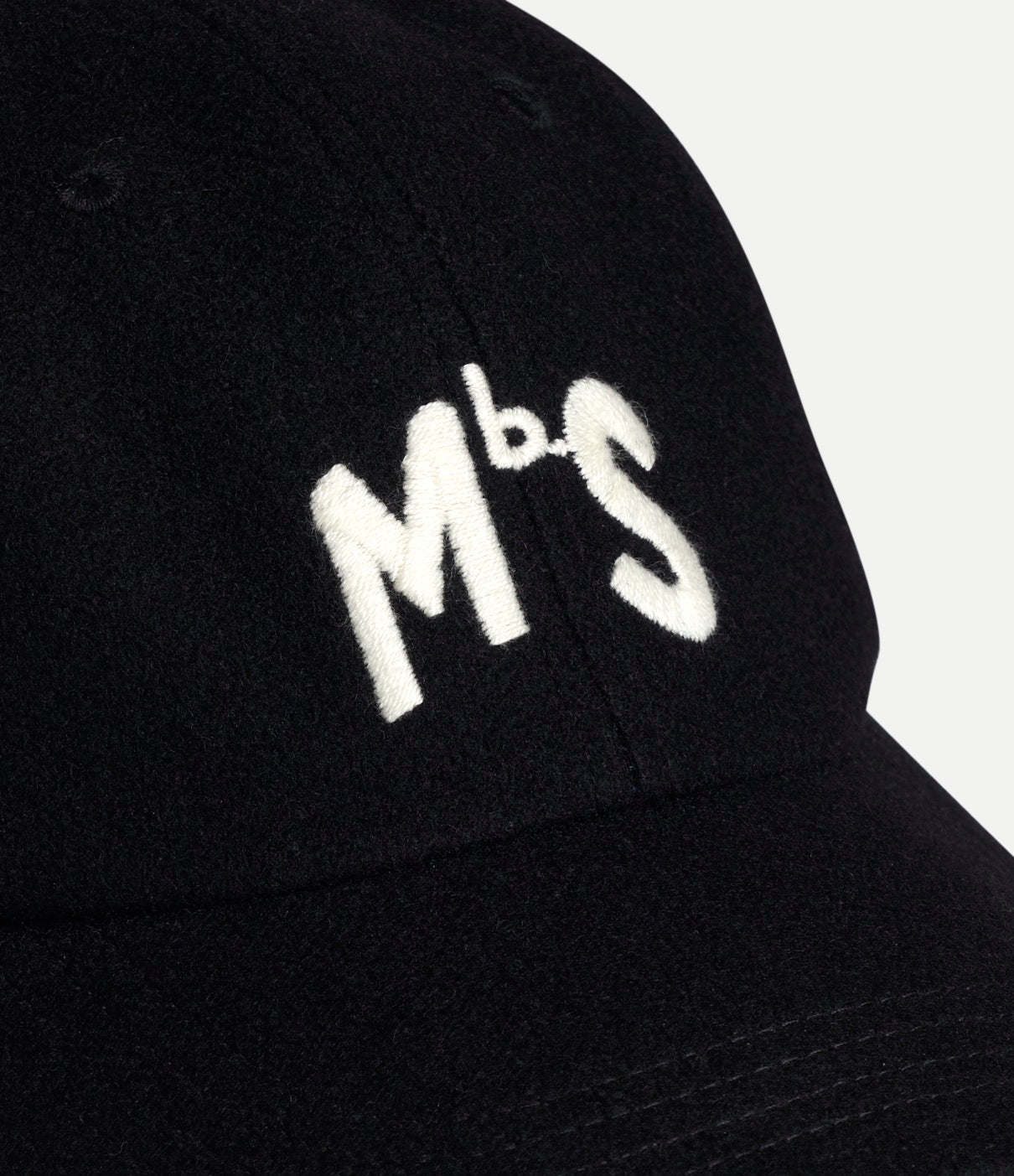 MERZ B. SCHWANEN WOOL MBS LOGO CAP - DEEP BLACK