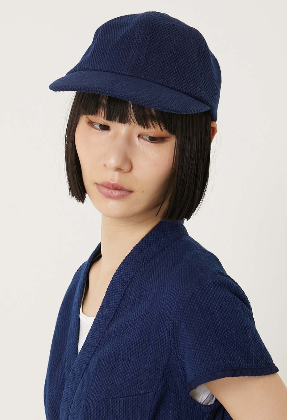 BLUE BLUE JAPAN LIGHT SASHIKO CAP - INDIGO