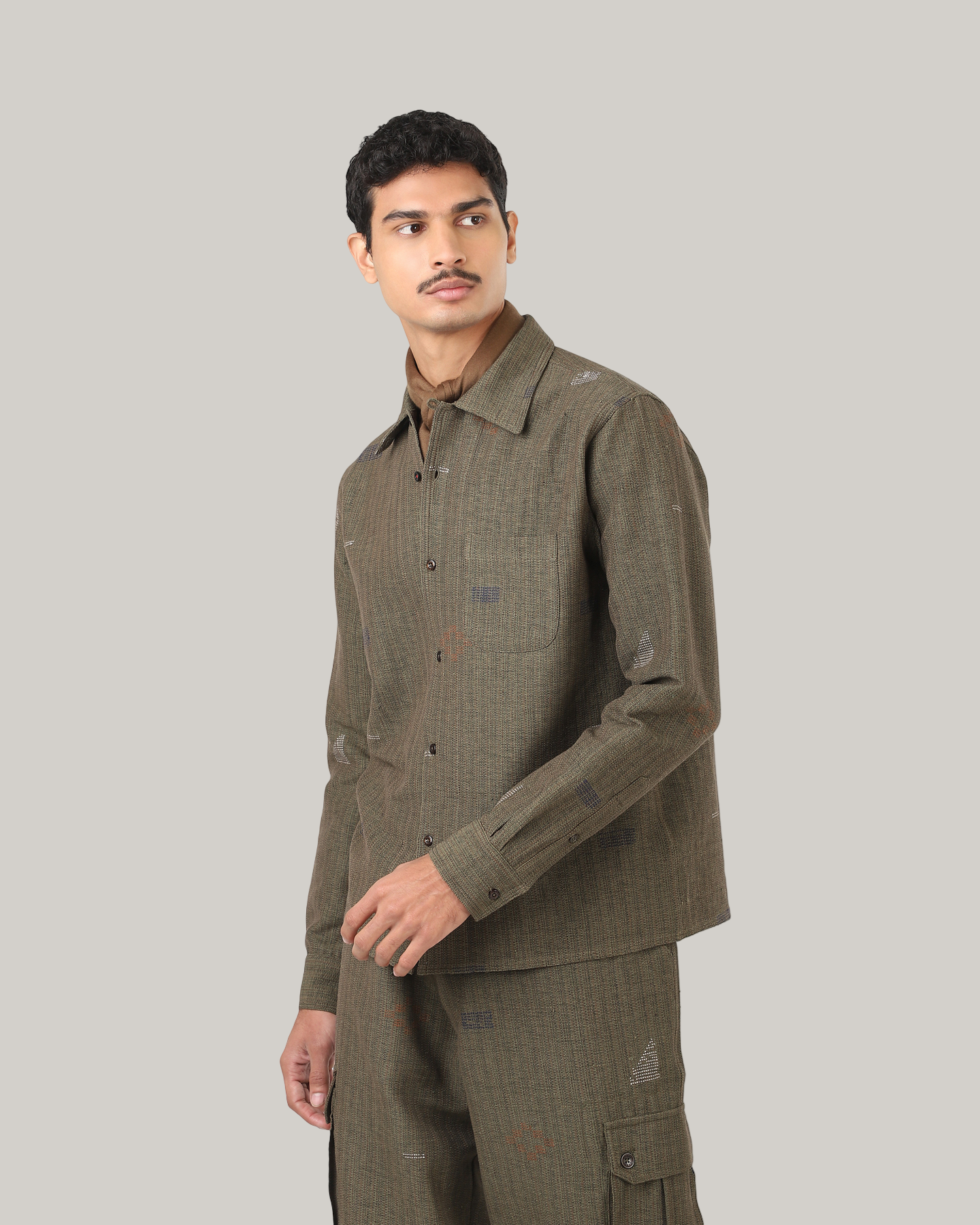 KARDO CHINTAN LS SHIRT - OLIVE