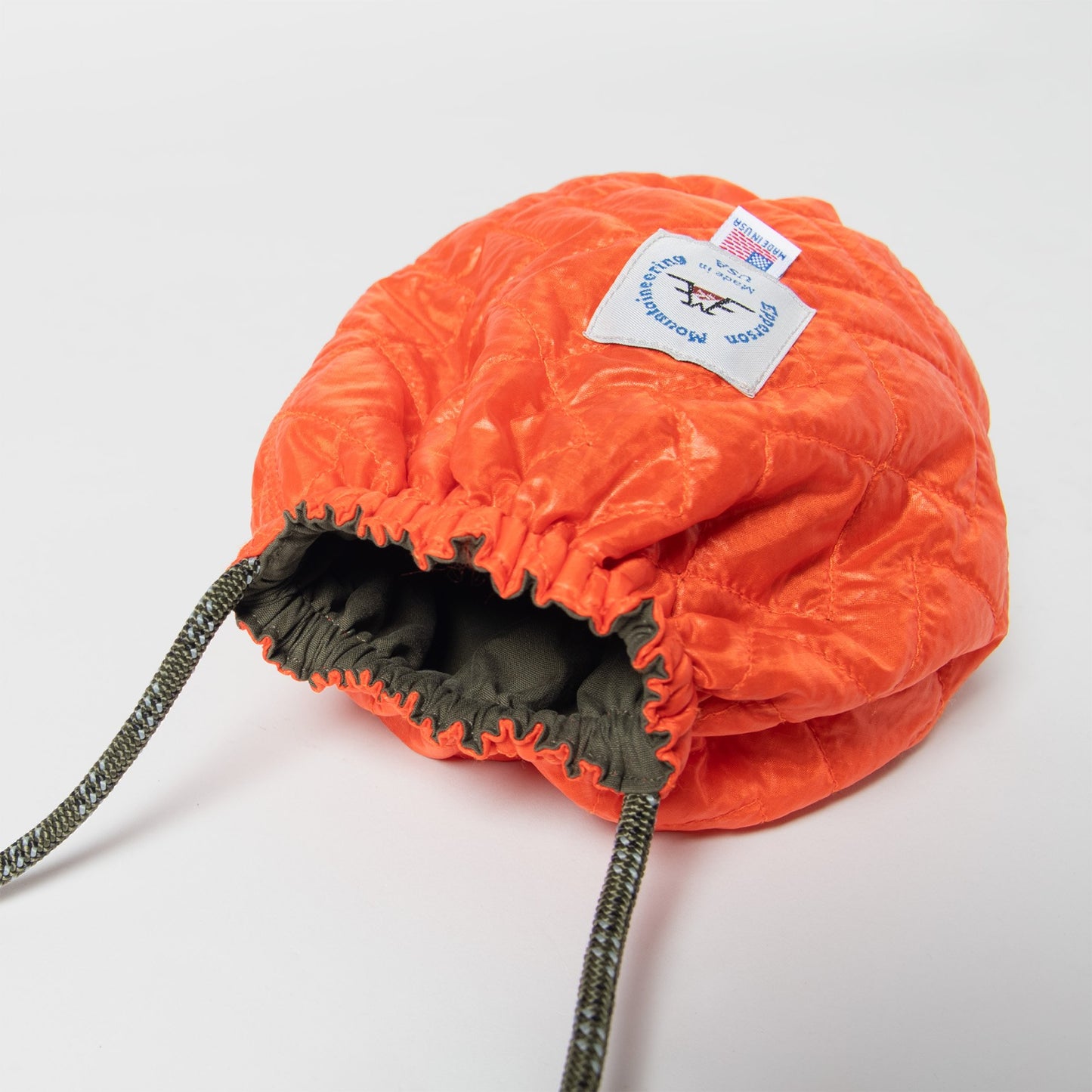 EPPERSON MOUNTAINEERING STRING POUCH - PARACHUTE NYLON QUILT - ORANGE