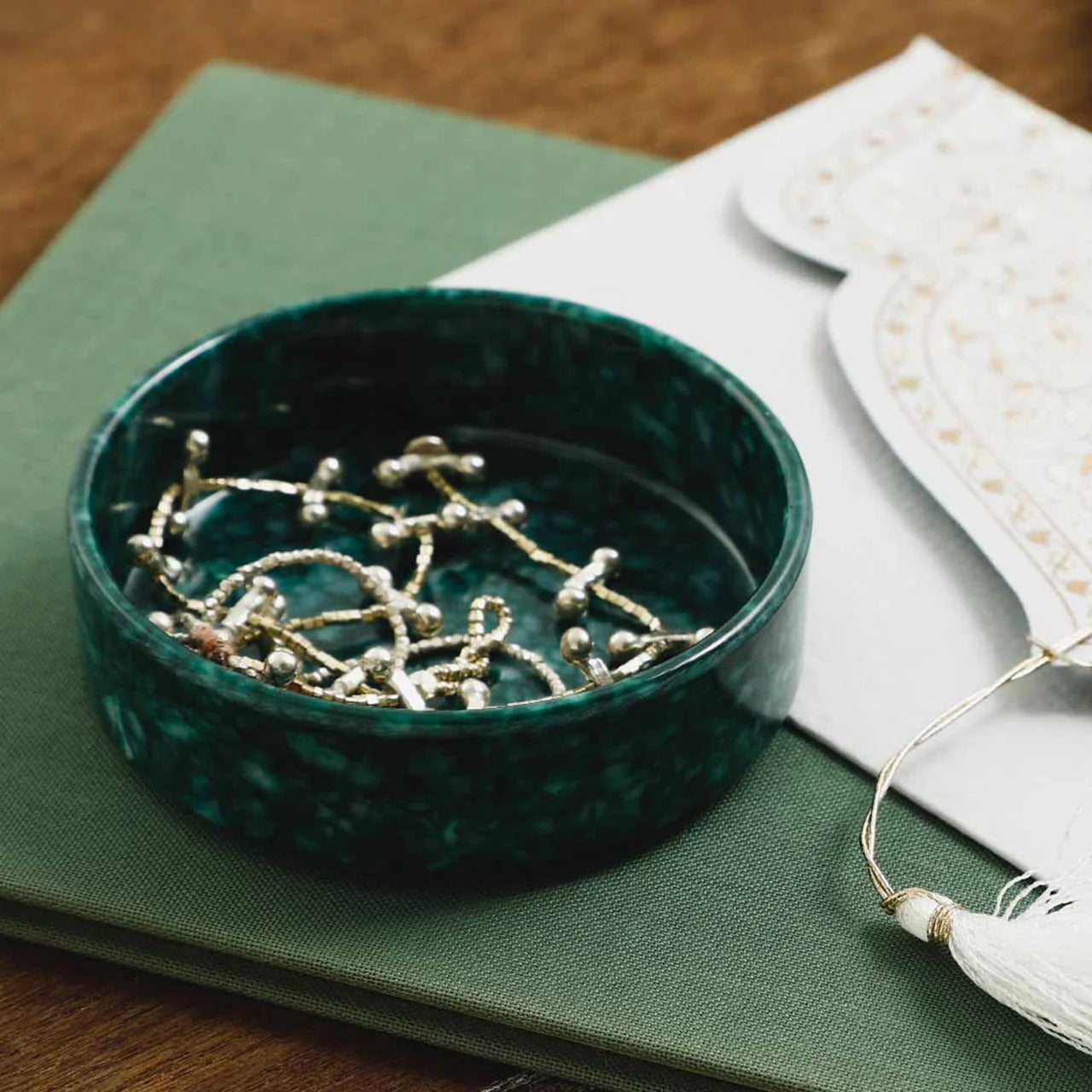 HIGHTIDE MELAMINE STACKING TRAY - SMALL - DARK GREEN