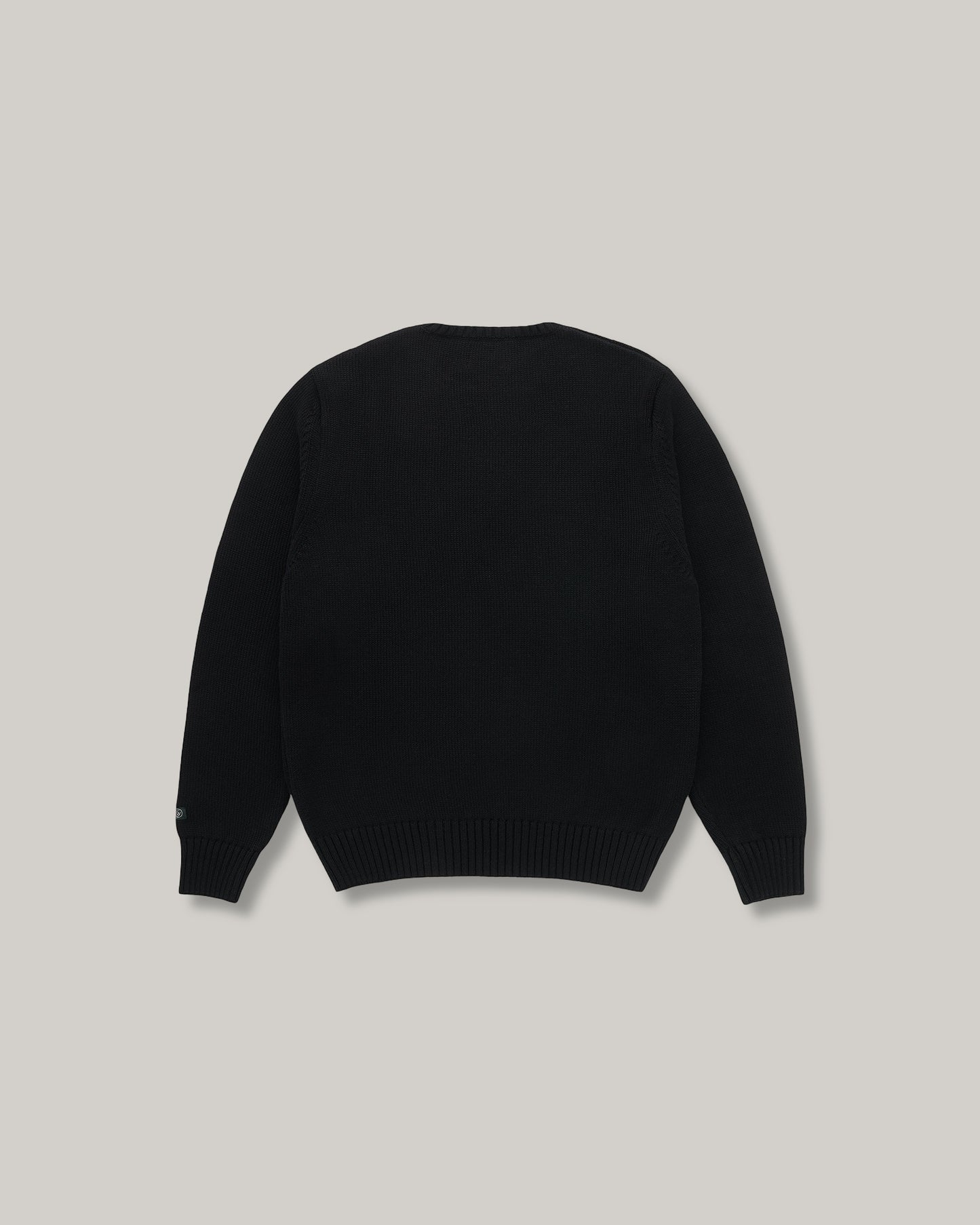 KNICKERBOCKER IVY COTTON SWEATER - BLACK