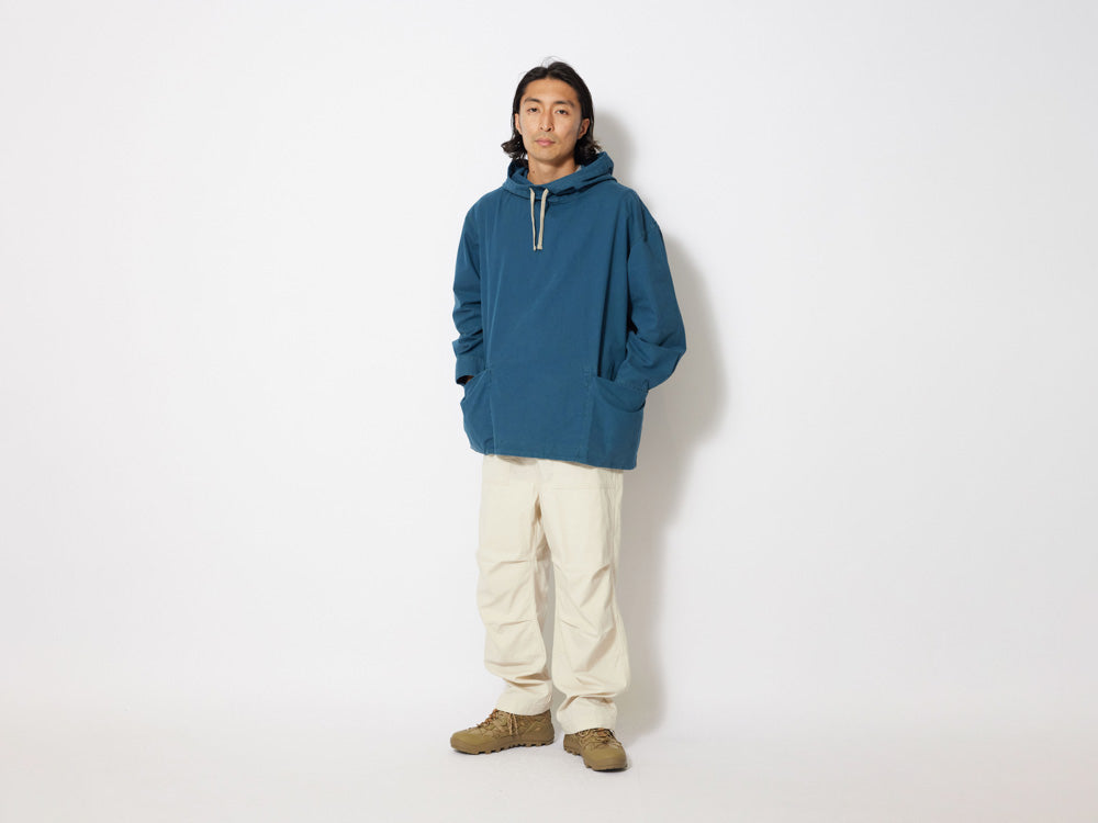 SNOW PEAK NATURAL DYED RECYCLED COTTON PARKA - BLUE