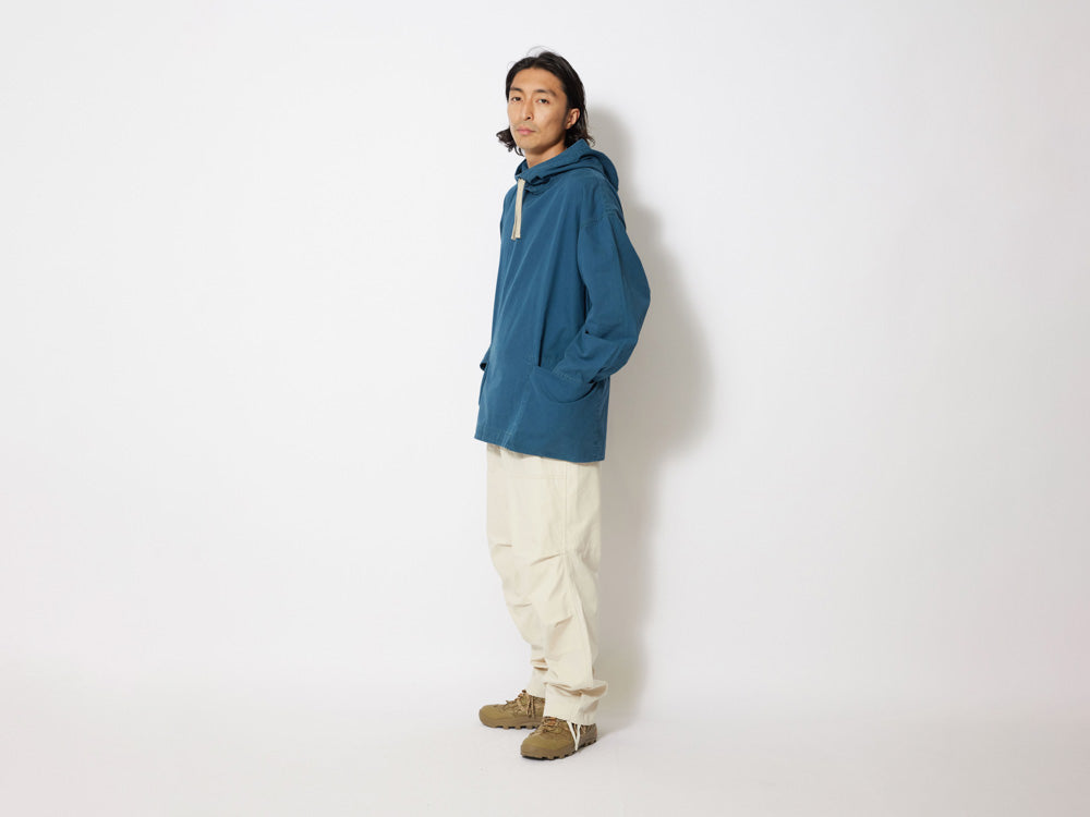 SNOW PEAK NATURAL DYED RECYCLED COTTON PARKA - BLUE