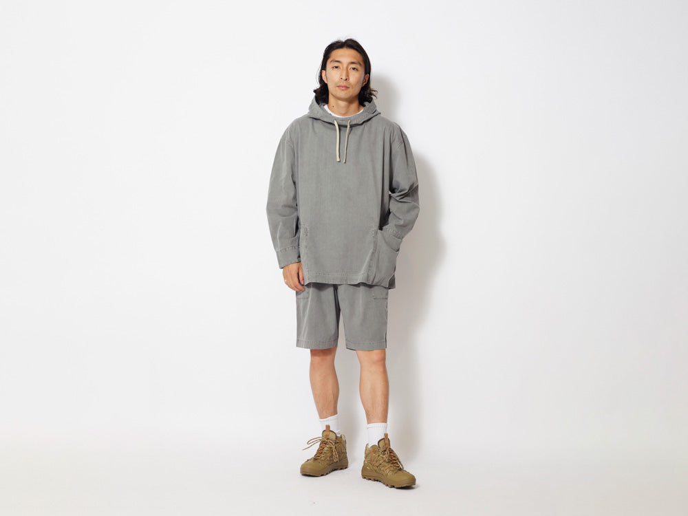 SNOW PEAK NATURAL DYED RECYCLED COTTON PARKA - GREY
