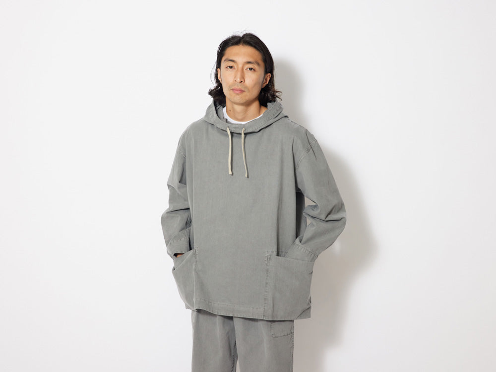SNOW PEAK NATURAL DYED RECYCLED COTTON PARKA - GREY