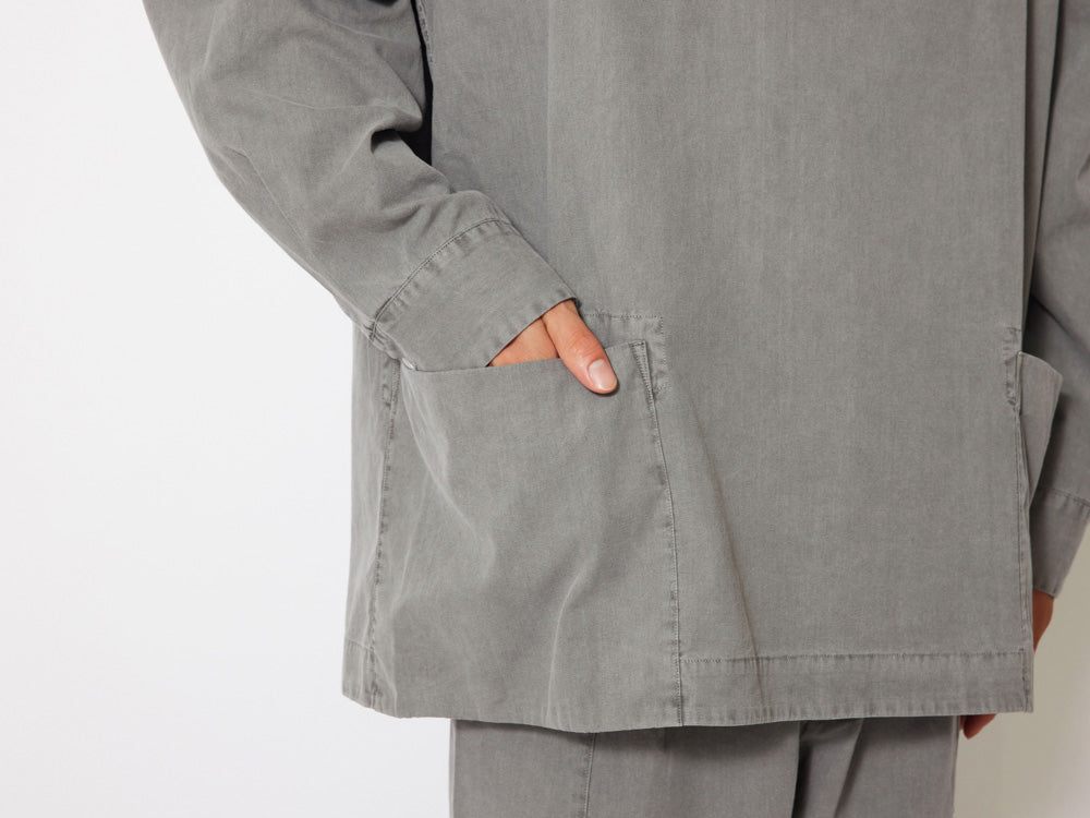 SNOW PEAK NATURAL DYED RECYCLED COTTON PARKA - GREY