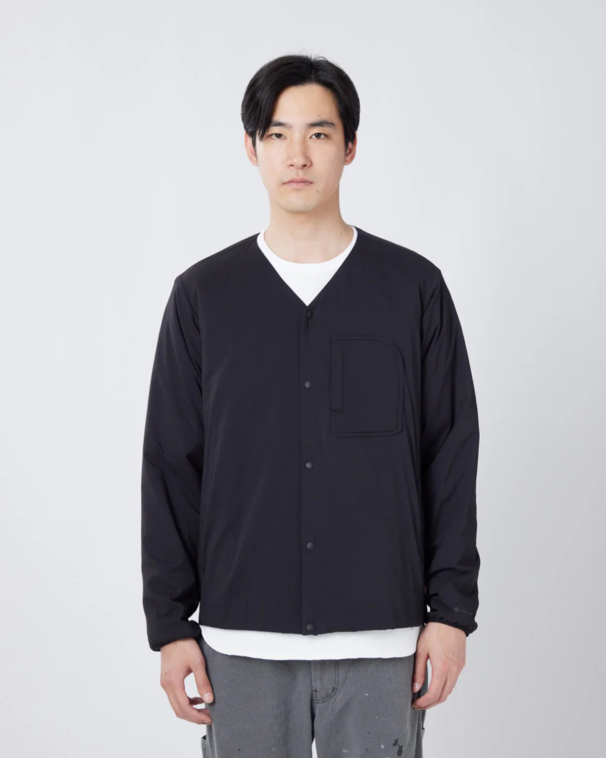 SNOW PEAK FLEXIBLE INSULATED CARDIGAN - BLACK
