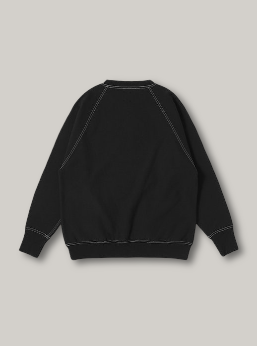 BATONER JUMBERCA URAKE CREW NECK - BLACK
