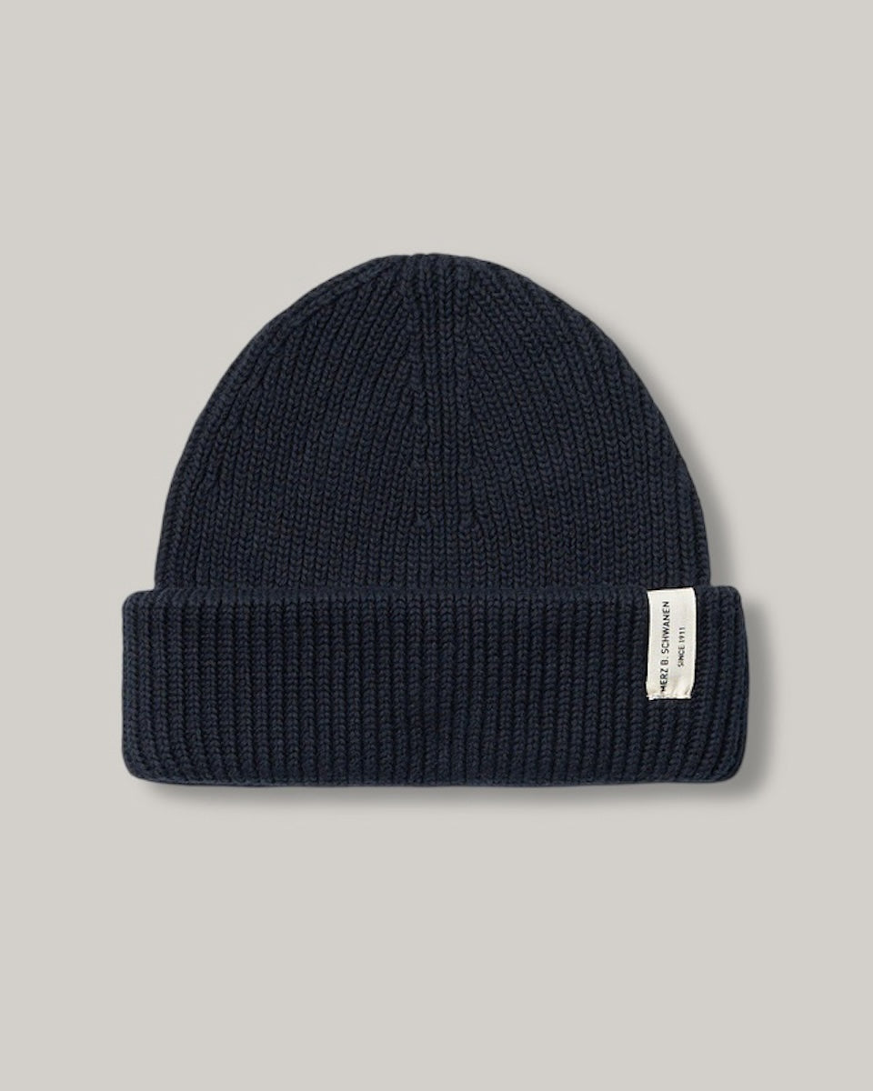 MERZ B. SCHWANEN KBN01 BEANIE - DEEP BLACK