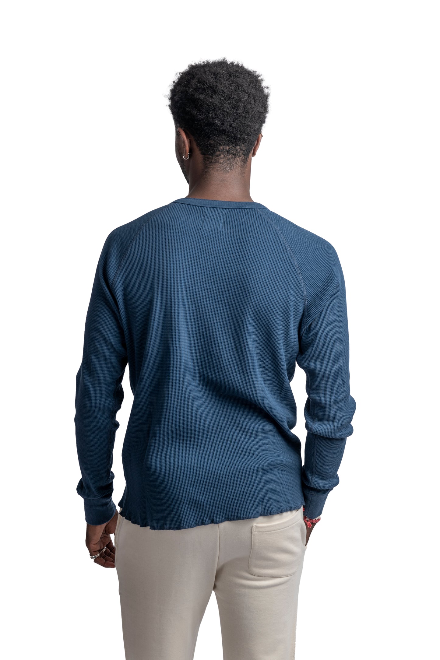 HEIMAT HENLEY WAFFLE TOP - INK