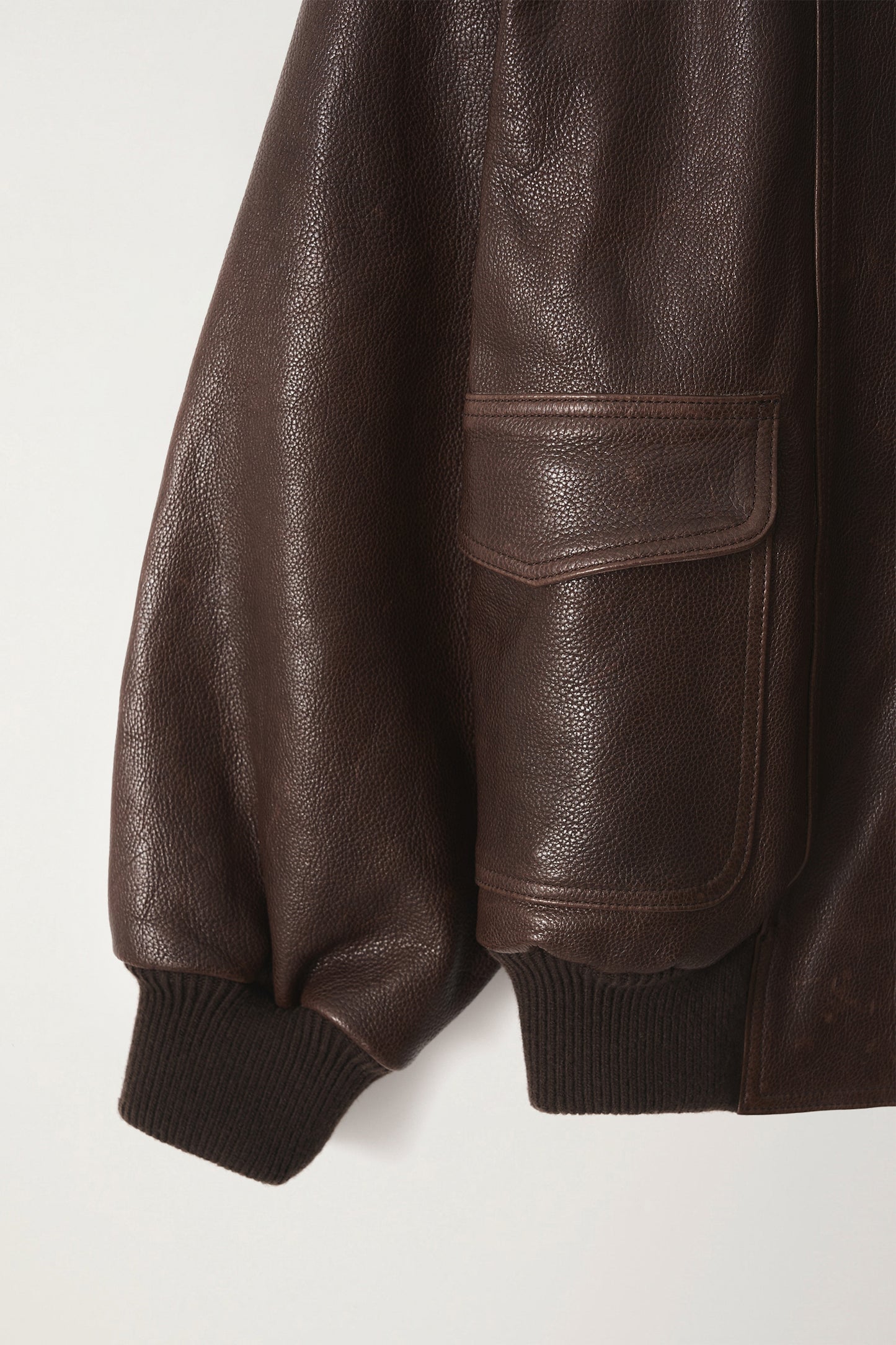 NOTHING WRITTEN STAND COLLAR BLOUSON - VINTAGE BROWN
