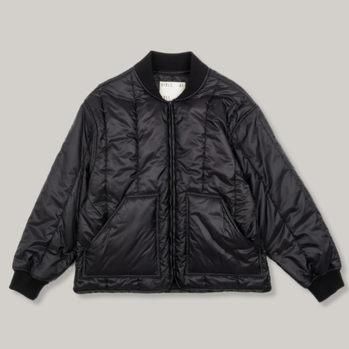 EAT DUST FROSTBOMBER JACKET FURY NYLON - BLACK