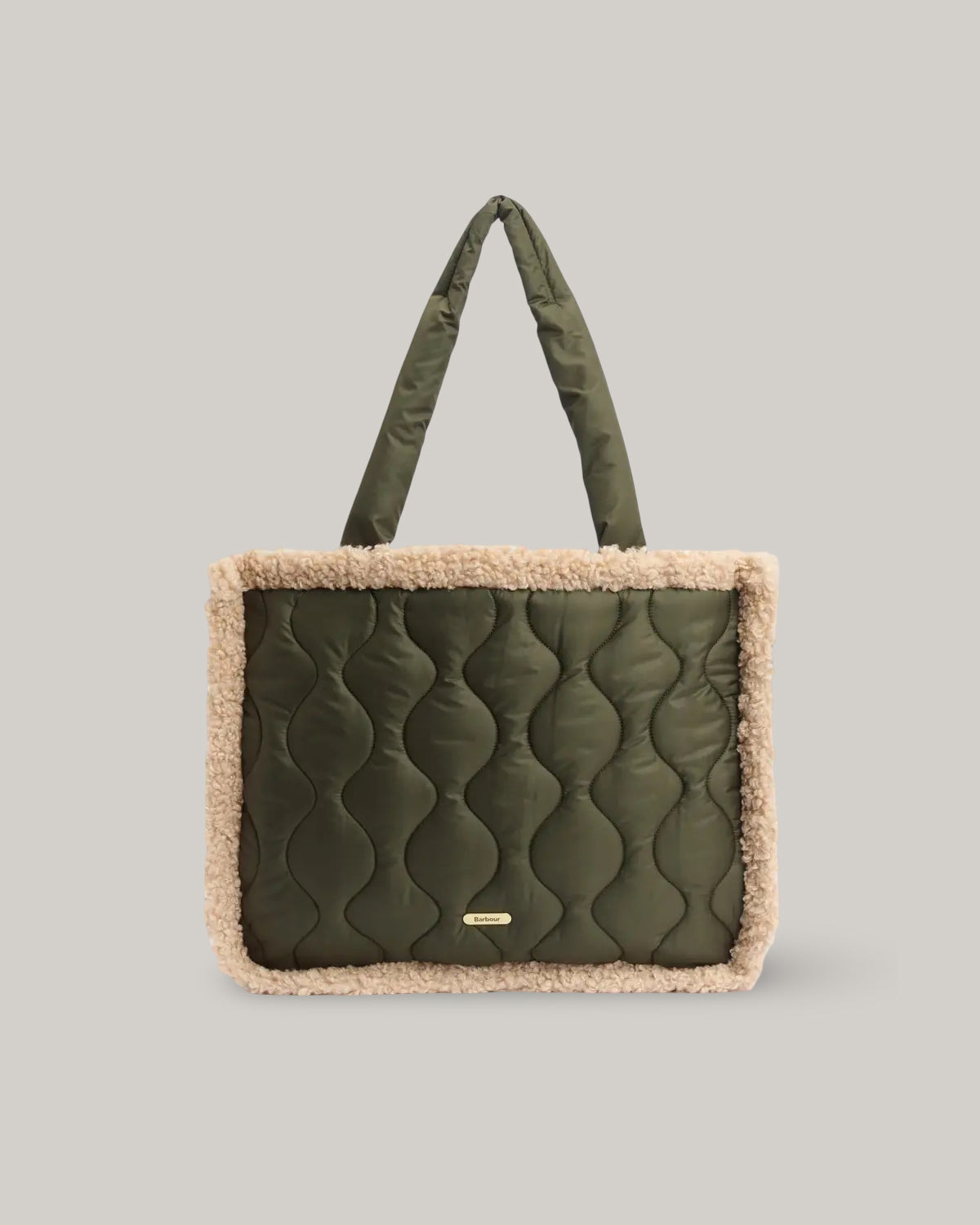 BARBOUR MARNIE QUILTED TOTE BAG - OLIVE