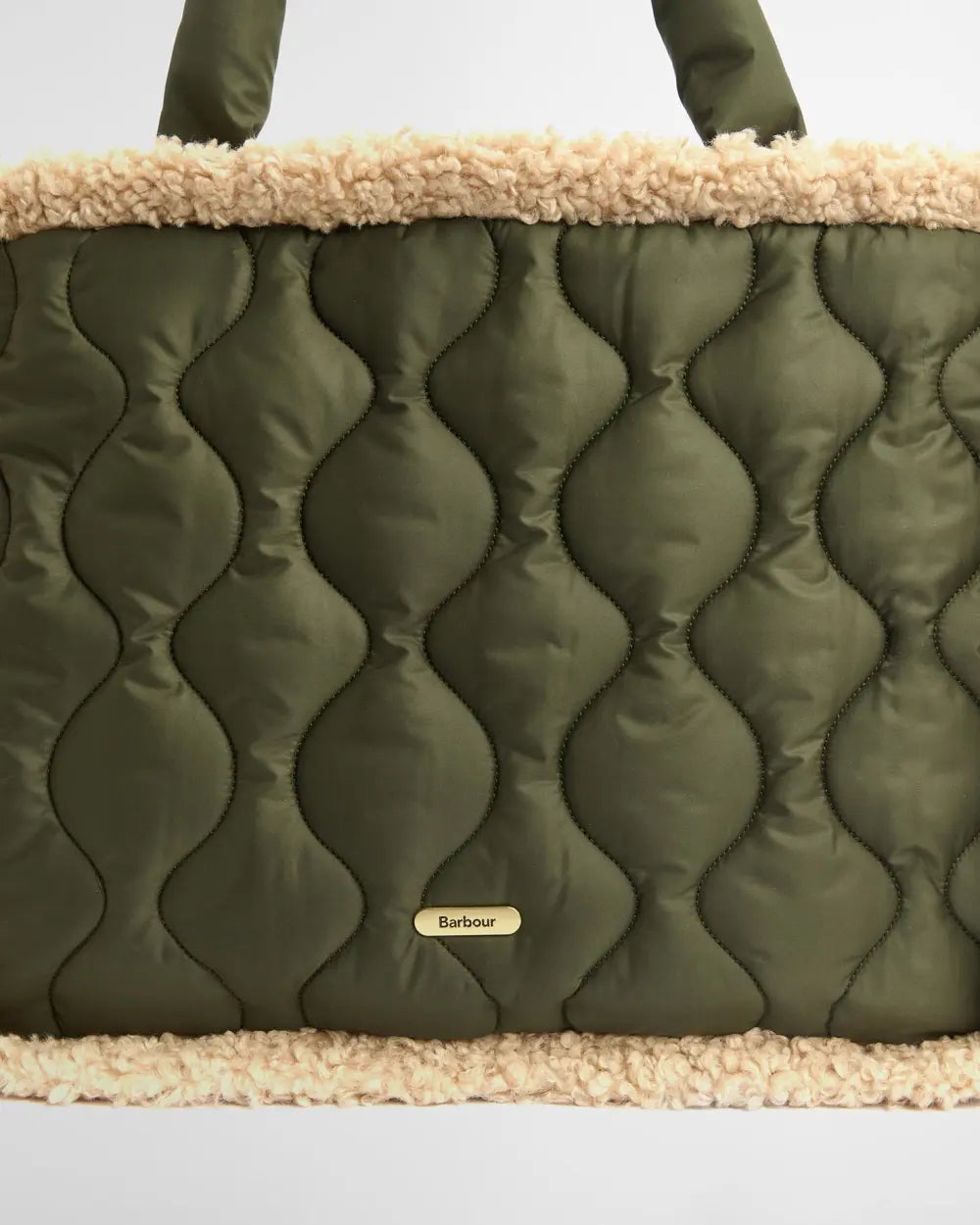 BARBOUR MARNIE QUILTED TOTE BAG - OLIVE