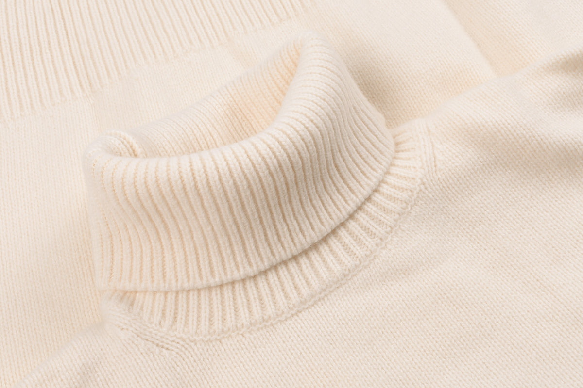 MERZ B. SCHWANEN LOCT01 TURTLENECK PULLOVER - NATURE