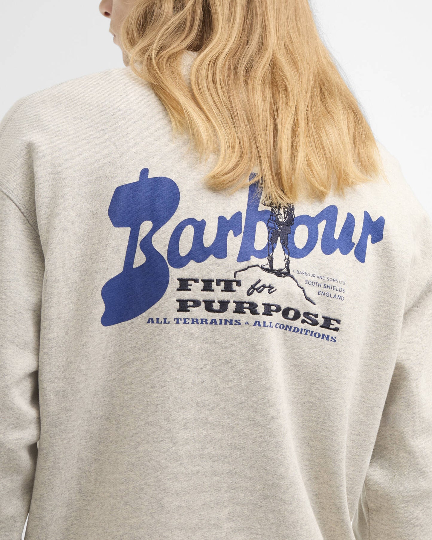 BARBOUR BLYTHE CREW NECK JUMPER - NEUTRAL MARL