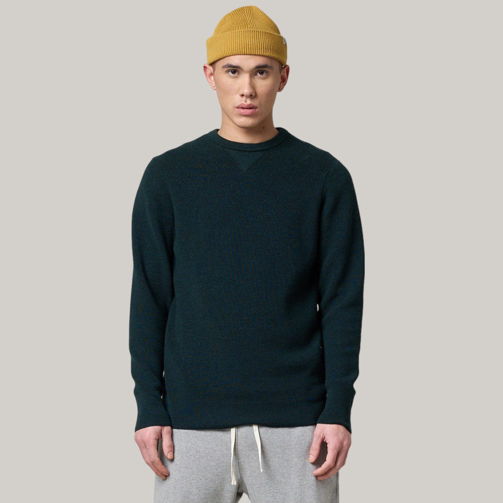 MERZ B. SCHWANEN MERINO WOOL PULLOVER - DARK TEAL