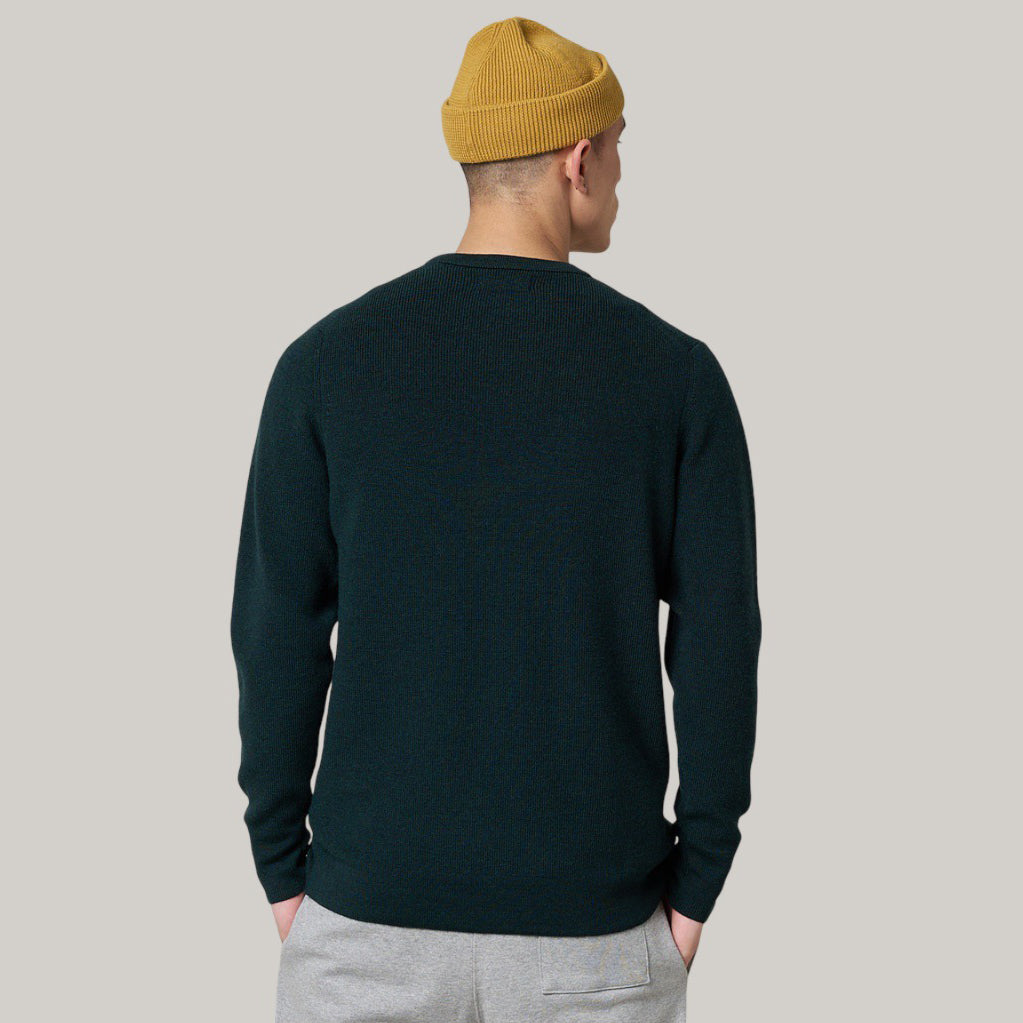 MERZ B. SCHWANEN MERINO WOOL PULLOVER - DARK TEAL