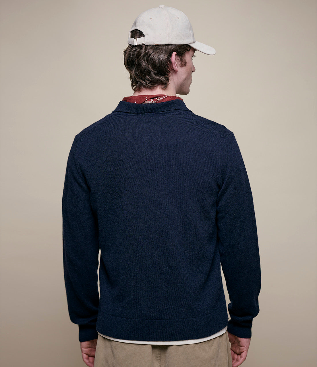 MERZ B. SCHWANEN KNIT POLO 01 - DARK NAVY