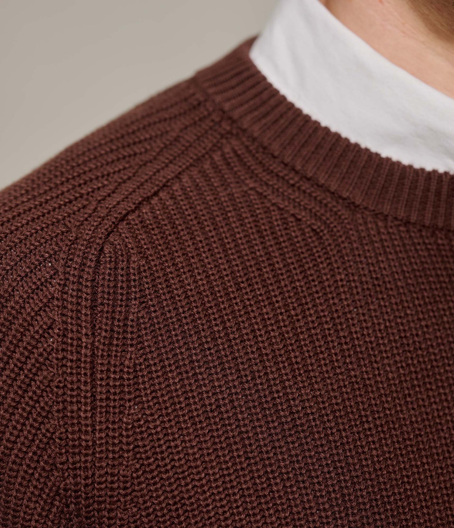 MERZ B. SCHWANEN RIBBED KNIT PULLOVER - CHOCOLATE