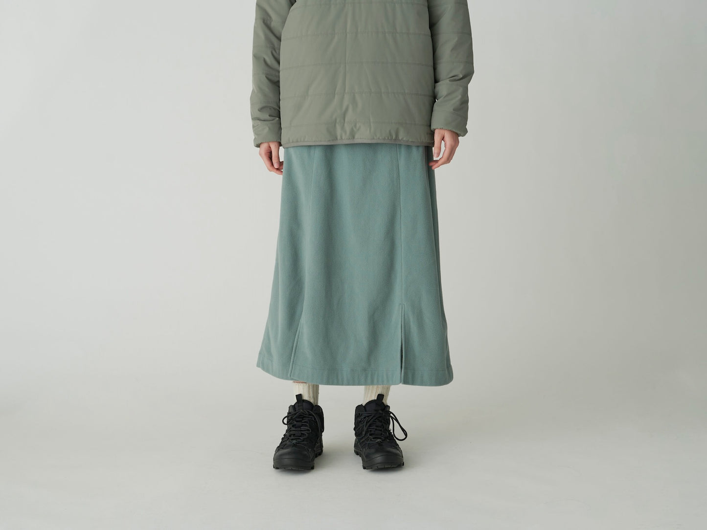 SNOW PEAK MICRO FLEECE SKIRT - GREY