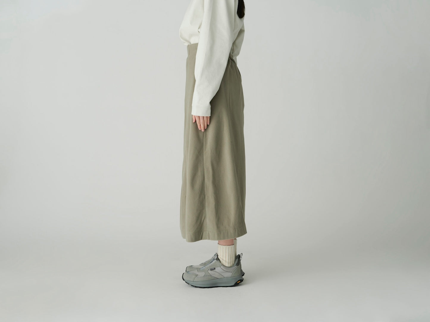 SNOW PEAK MICRO FLEECE SKIRT - GREY